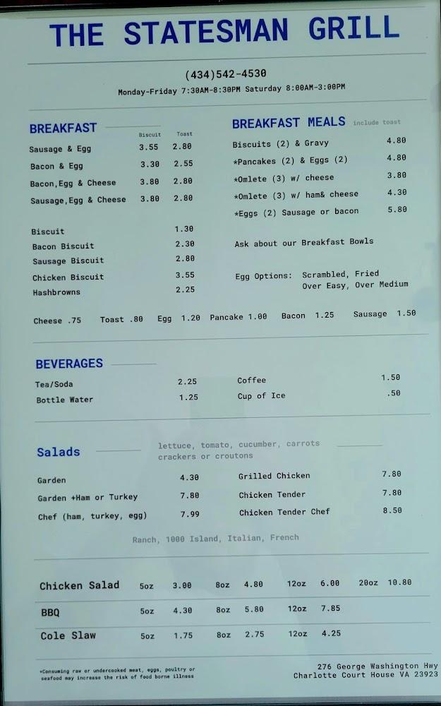 Statesman Grill Menu image 4